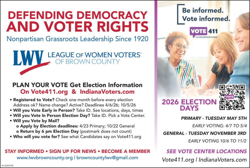 The League Of Women Voters Of Brown County
