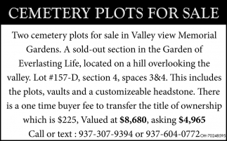 Cemtery Plots For Sale