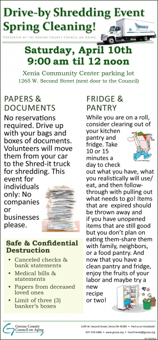 Drive-By Shredding Event Spring Cleaning!