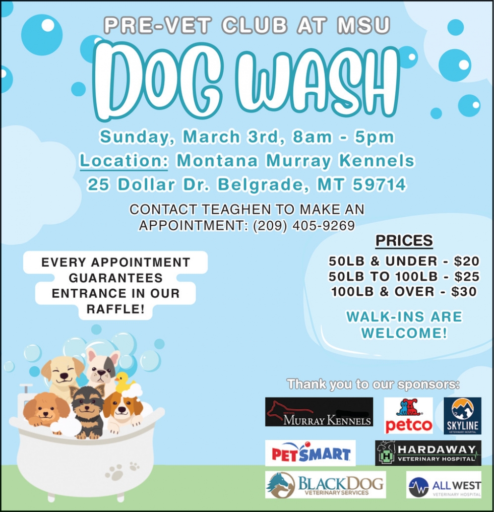 BDC 1/8 Dog, MSU Pre-Vet Club Dog Wash (March 3, 2024)