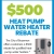 $500 Heat Pump Water Heather Rebate