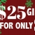 $25 Gift Card for Only $20