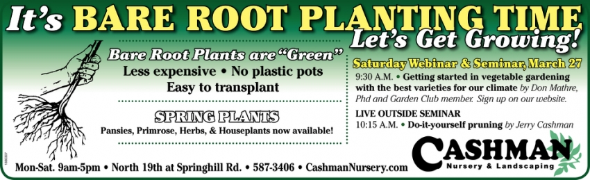 It's Bare Root Planting Time!