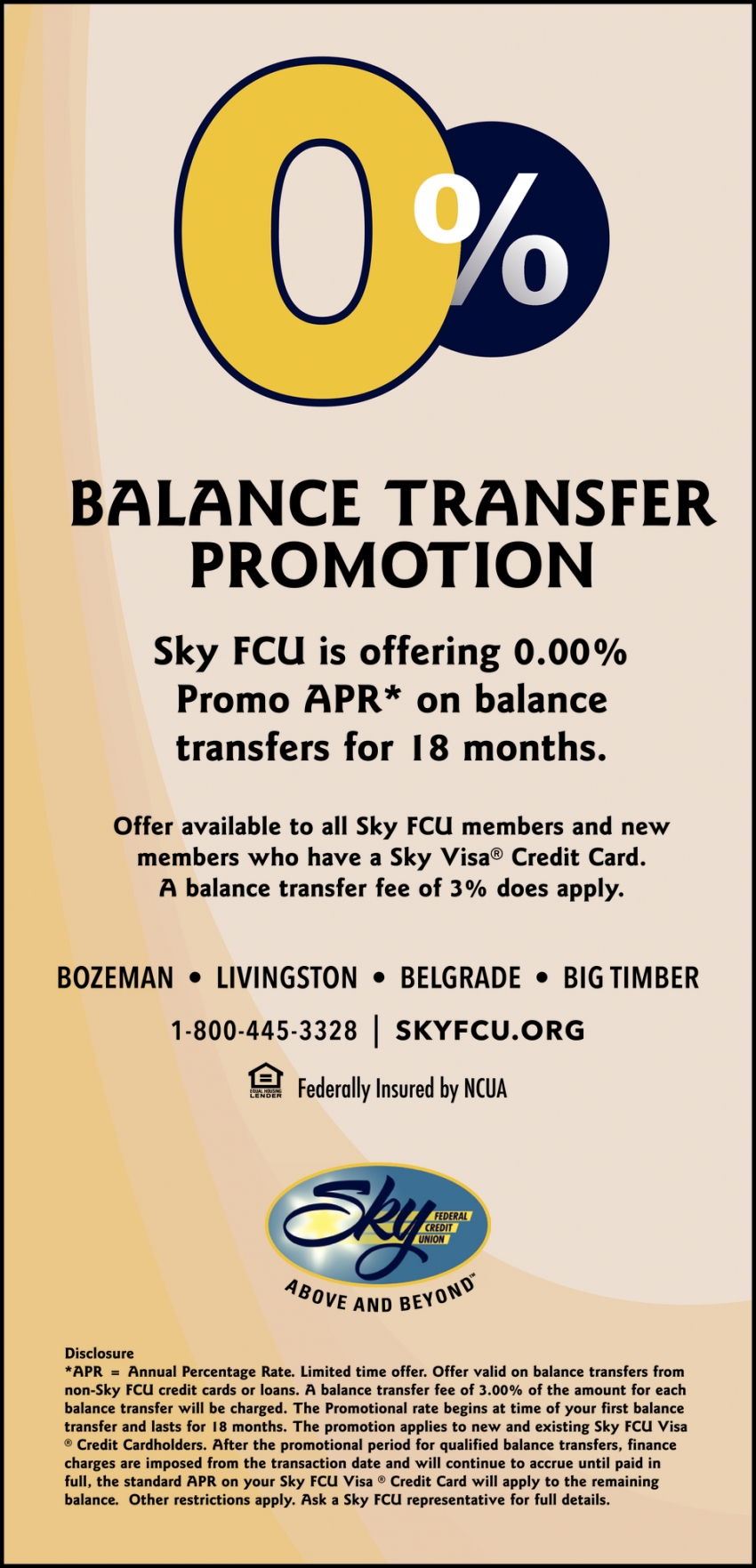 0% Balance Transfer Promotion