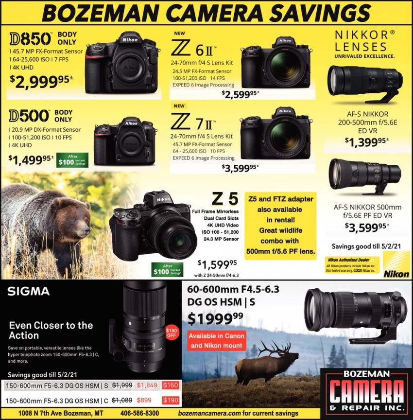 Bozeman Camera Savings