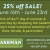 25% OFF Sale!