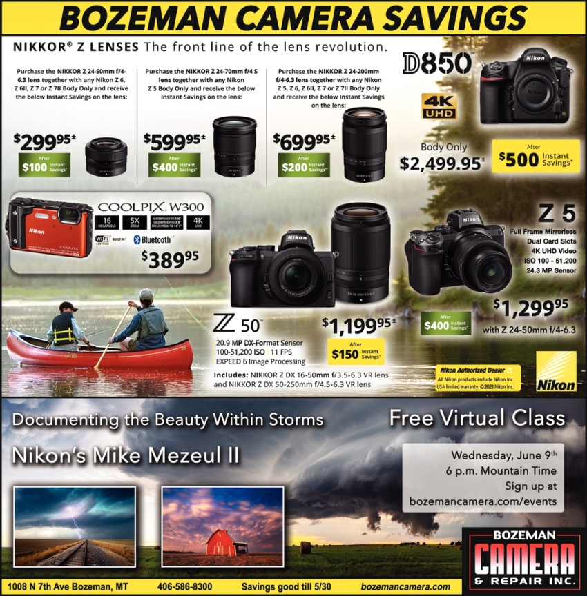 Bozeman Camera Savings