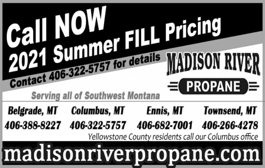 Call Now 2021 Summer Fill Pricing