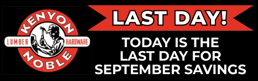 Today Is The Last Day For September Savings