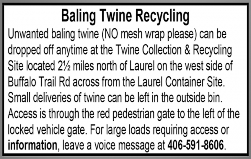 Baling Twine Recycling