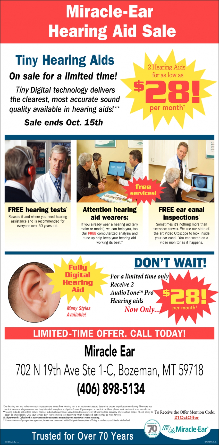 Tiny Hearing Aid Sale