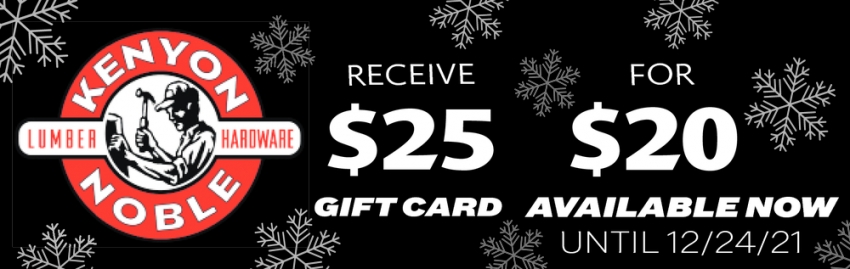 Receive $25 Gift Card for $20 Available Now