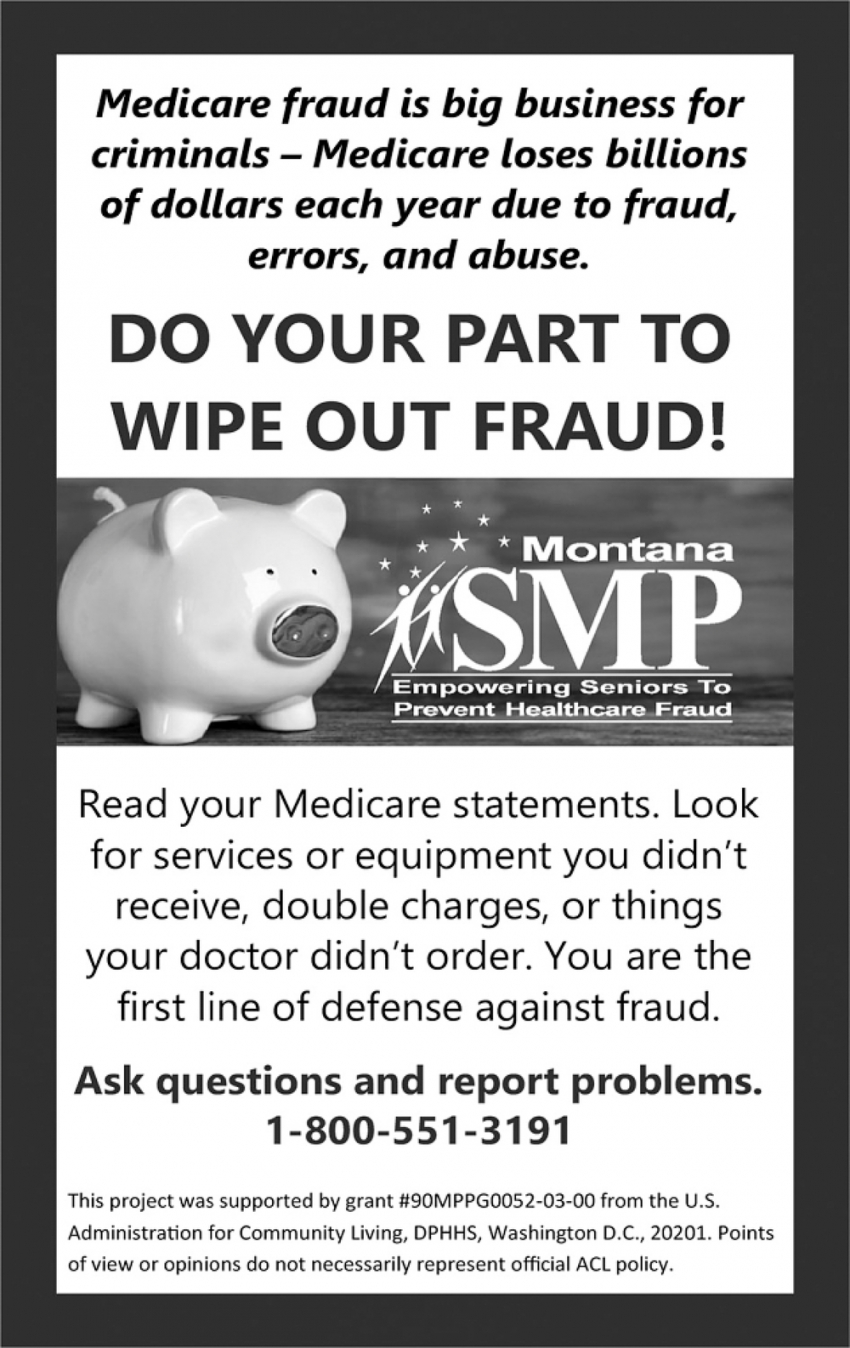 Do Your Part To Wipe Out Fraud!