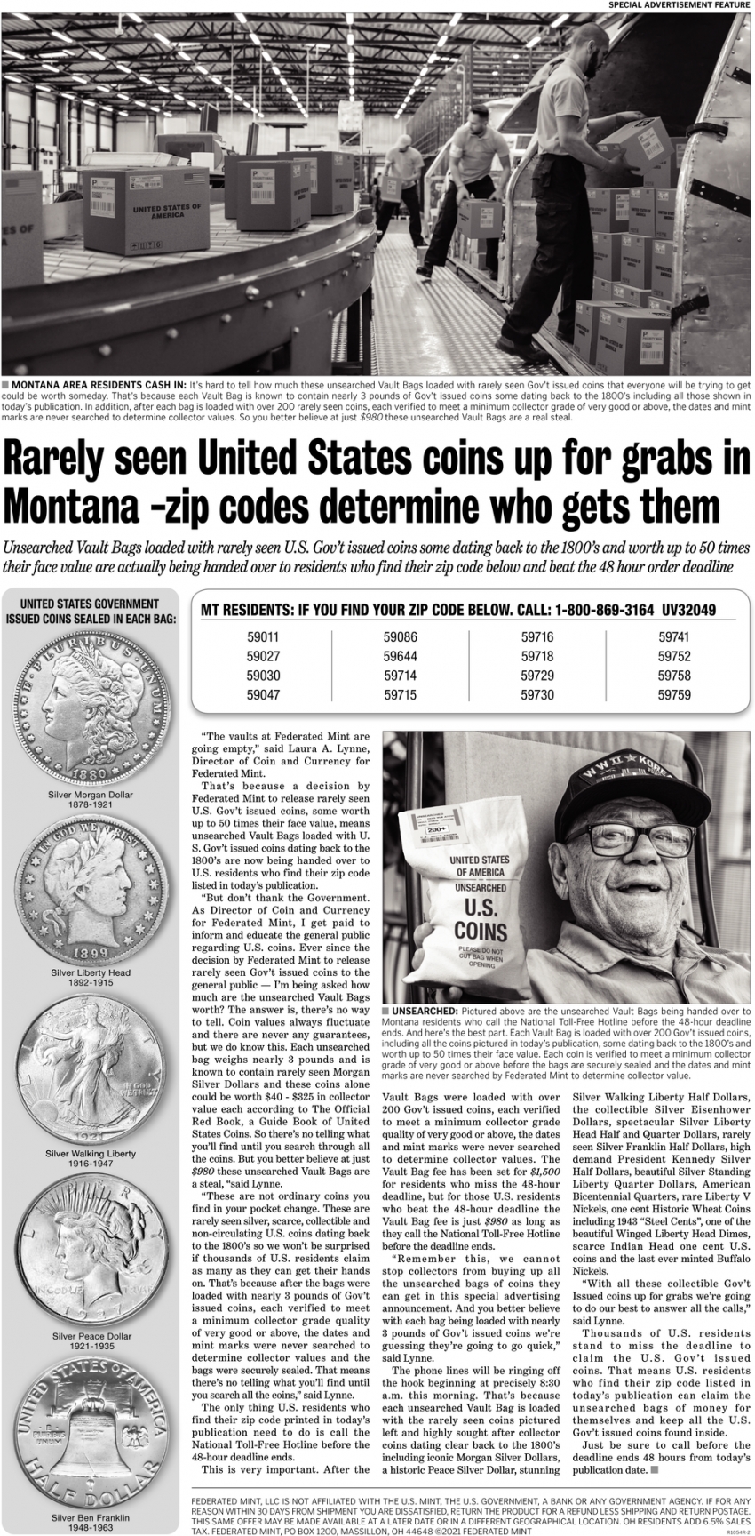 Rarely Seen United States Coins Up For Grabs In Montana