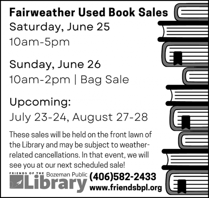 Fairweather Used Book Sales