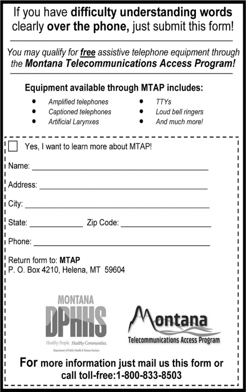 Montana Telecommunications Access Program