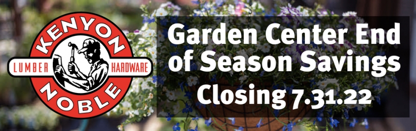 Garden Center End of Season Savings