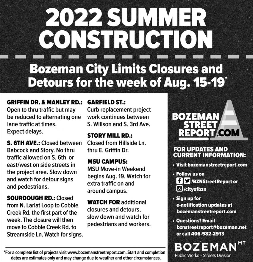 2022 Summer Construction