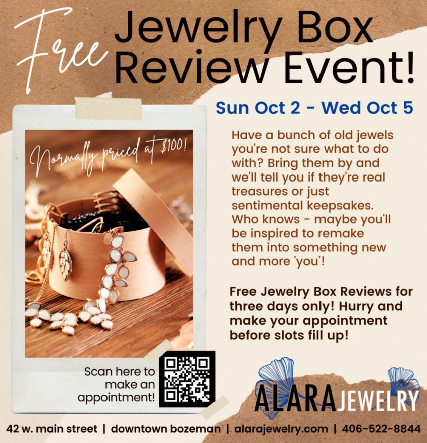 Free Jewelry Box Review Event!