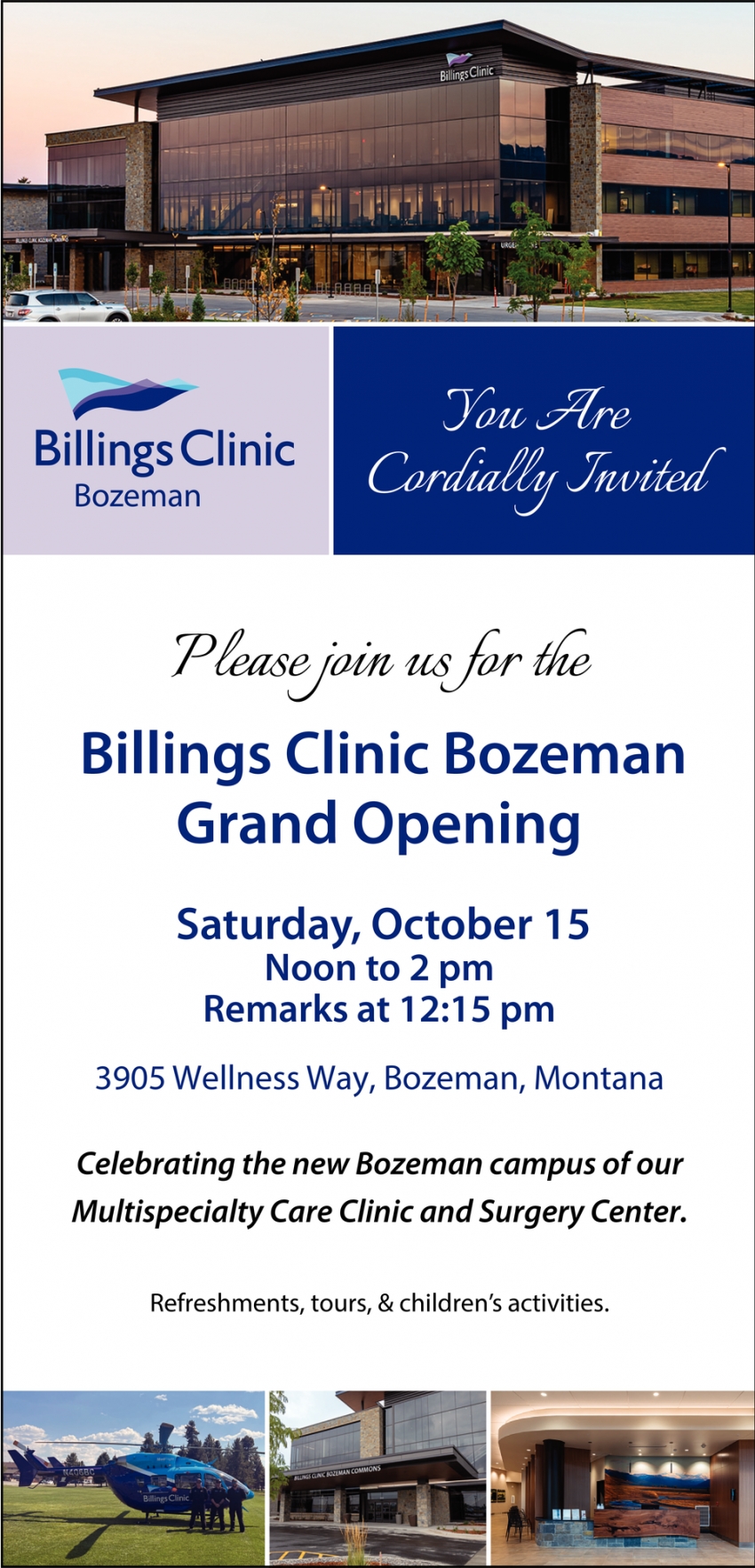 Billings Clinic Bozeman Grand Opening