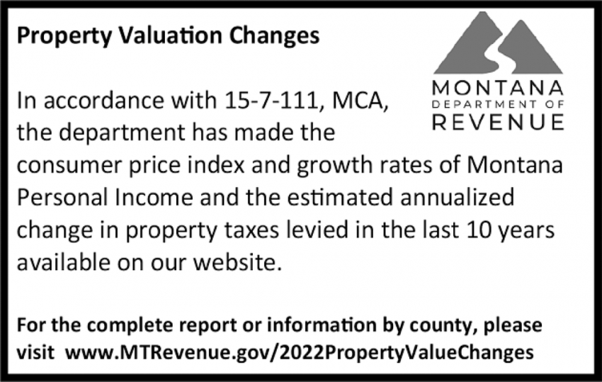Property Valuation Changes