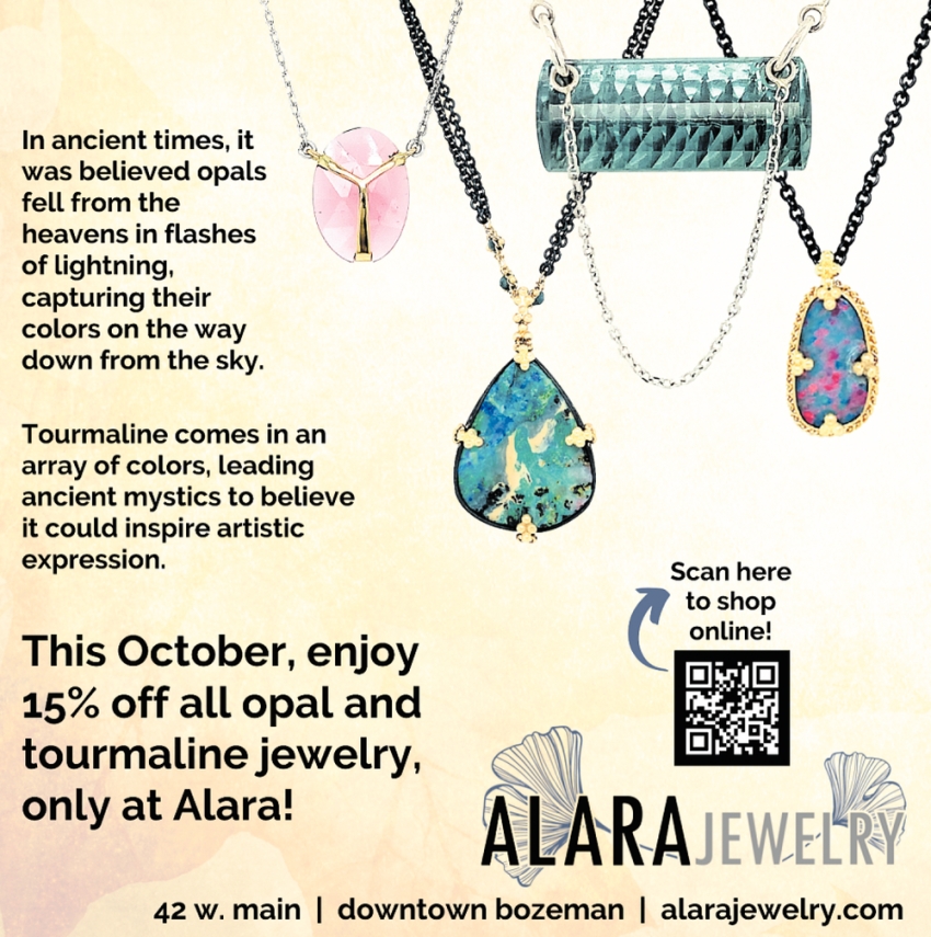 15% Off All Opal and Tourmaline Jewelry