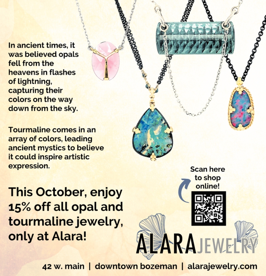 15% Off All Opal and Tourmaline Jewelry