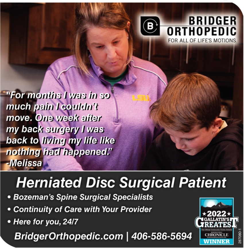 Herniated Disc Surgical Patient