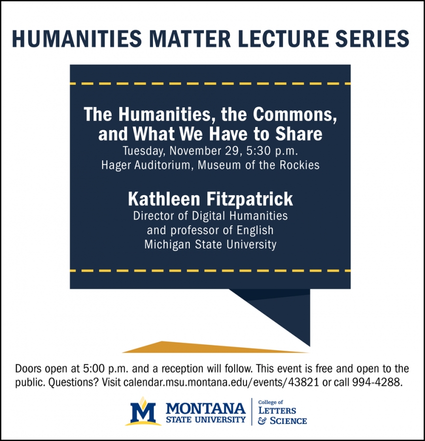 Humanities Matter Lecture Series