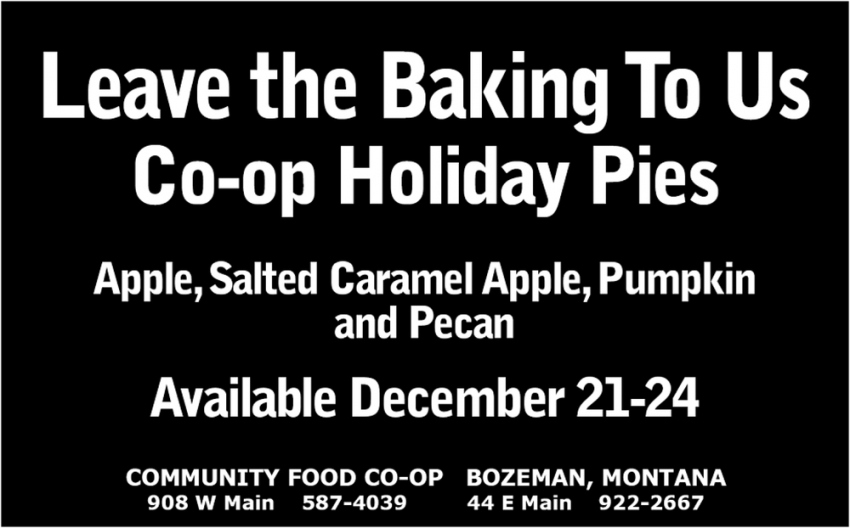 Co-op Holiday Pies