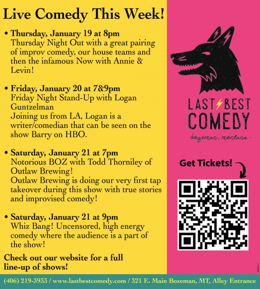 Live Comedy this Week!
