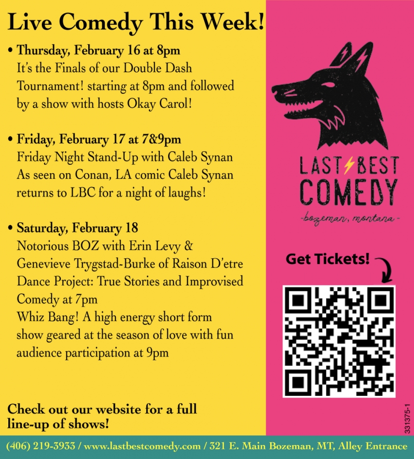 Live Comedy This Week!