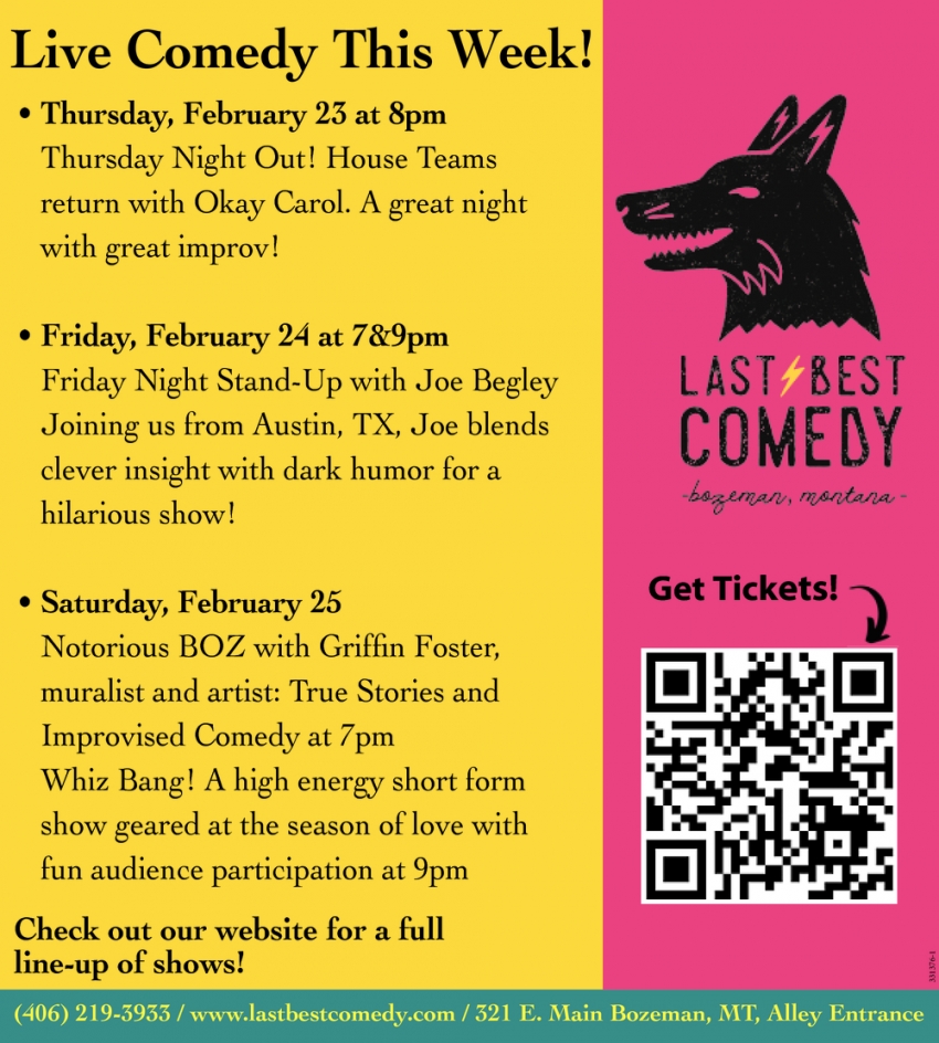 Live Comedy This Week!