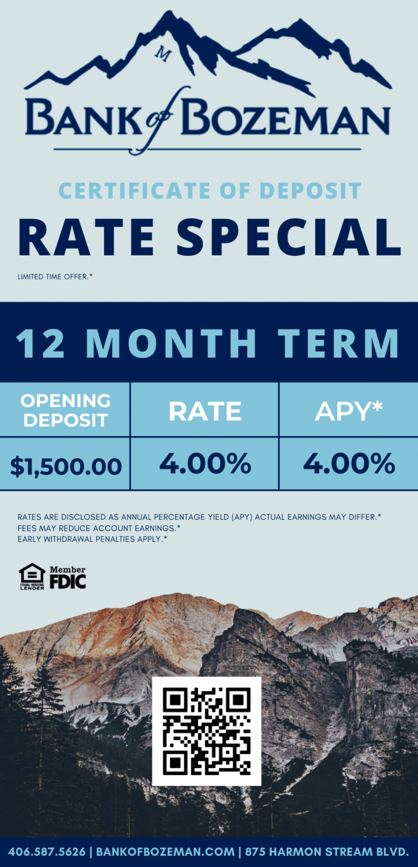 Certificate of Deposit Rate Special