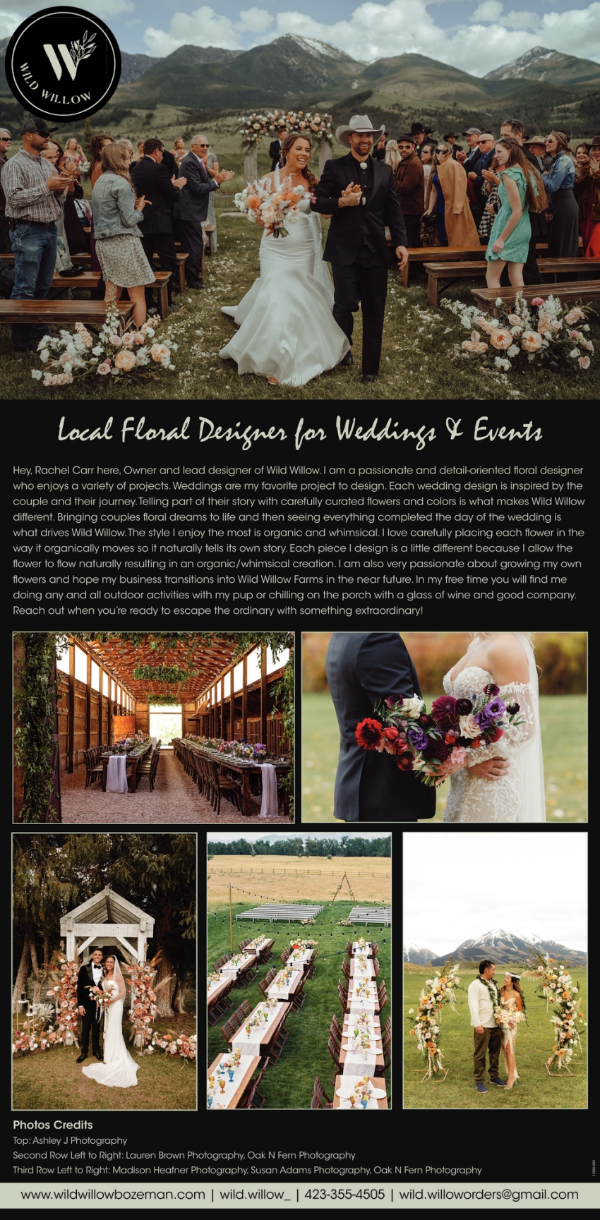 Local Floral Designer for Weddings & Events