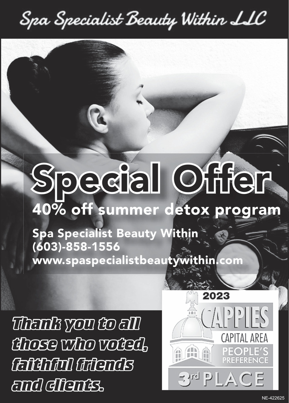 Special Offer, Spa Specialist Beauty Within LLC, Concord, NH