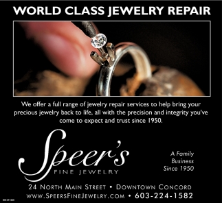World Class Jewelry Repair Speer S Fine Jewelry Concord Nh