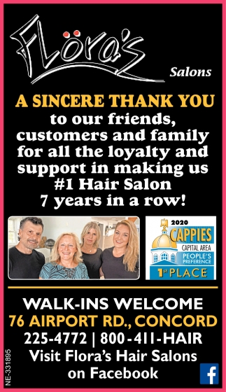 A Sincere Thank You Flora S Salons Concord Nh