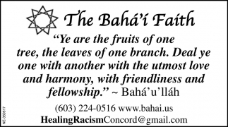 Healing Racism The Baha I Faith Concord Nh