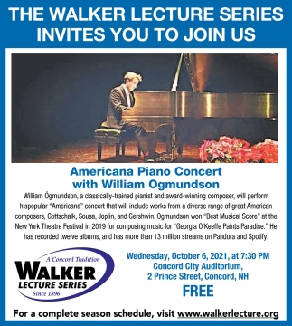 The Walker Lecture Series Invites You To Join Us