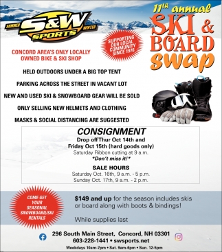 11th Annual Ski & Board Swap