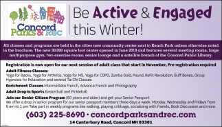 Be Active & Engaged This Winter!