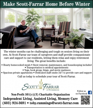 Make Assisted Living At Scott-Farrar Home This Spring!
