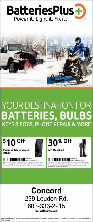 Your Destination For Batteries, Bulbs