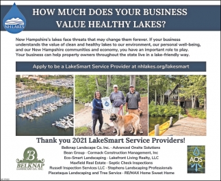 Thank You 2021 LakeSmart Service Providers!