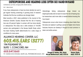 Osteoporosis And Hearing Loss Often Go Hand-In-Hand