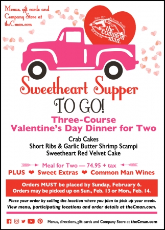 Sweetheart Supper To Go!
