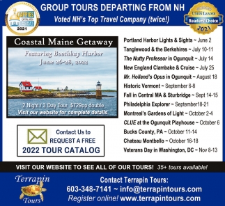 Group Tours Departing From New Hampshire