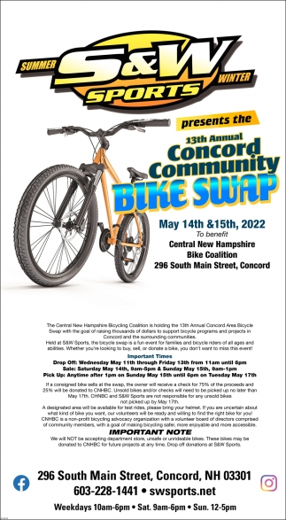 13th Annual Concord Community Bike Swap