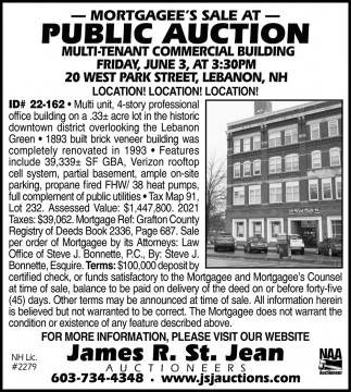 Mortgagee's Sale At Public Auction